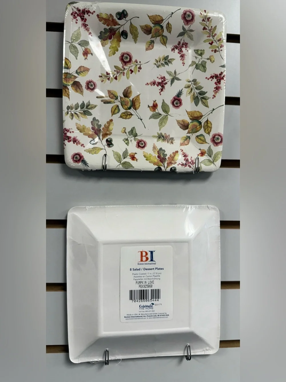 2 Square Salad Paper Plates Boston International 8-Count 7